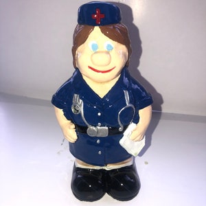 NHS Nurse Garden Gnome , quirky gift , Thank our NHS , Handmade and Painted Bild 2