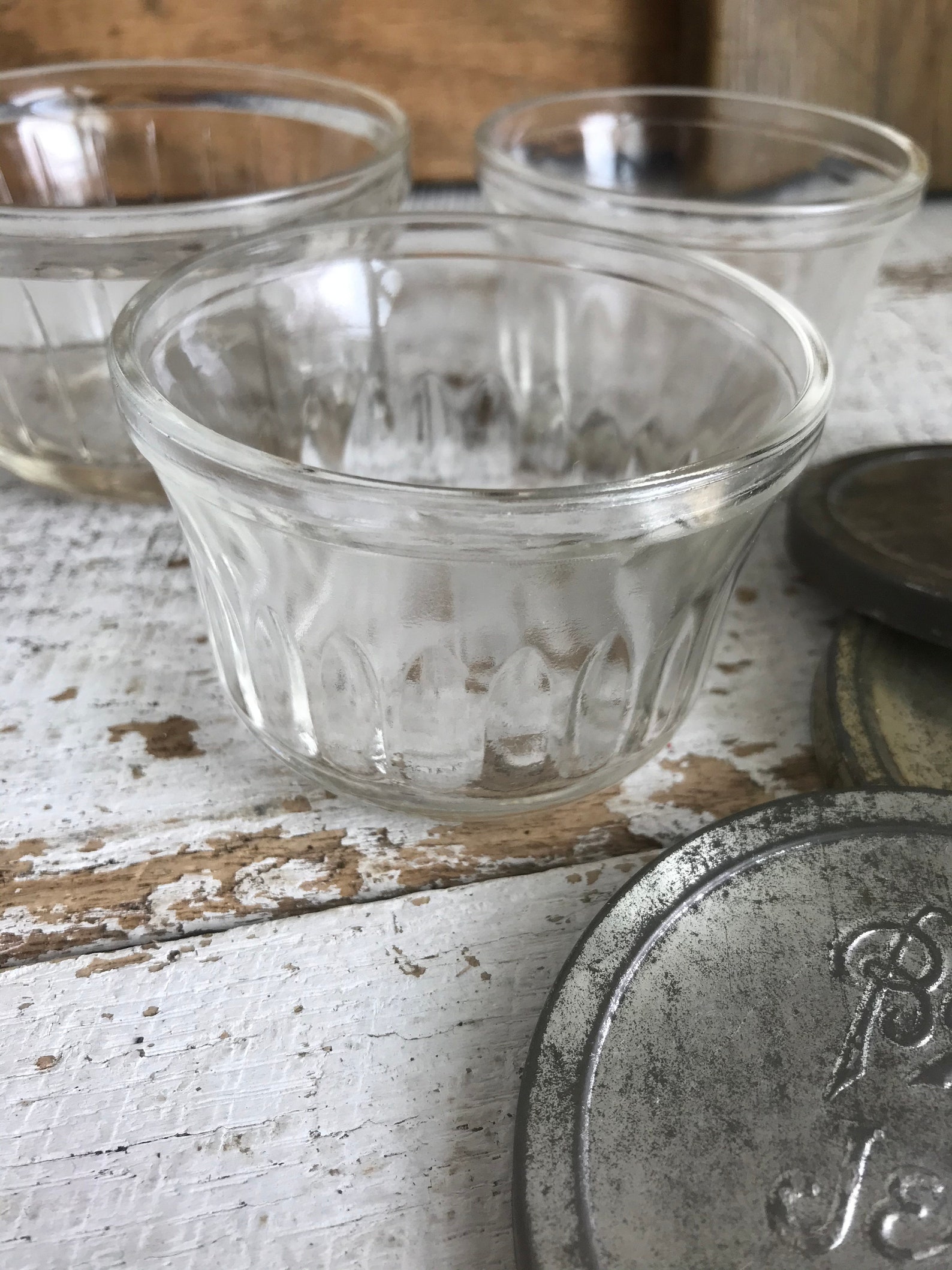 3 Vintage Ball Kerr Jelly Glass Jars and Lids Etsy
