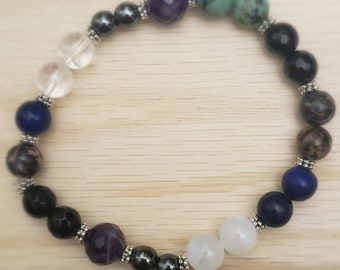 Amethyst Pebble Bracelet BRC-0021