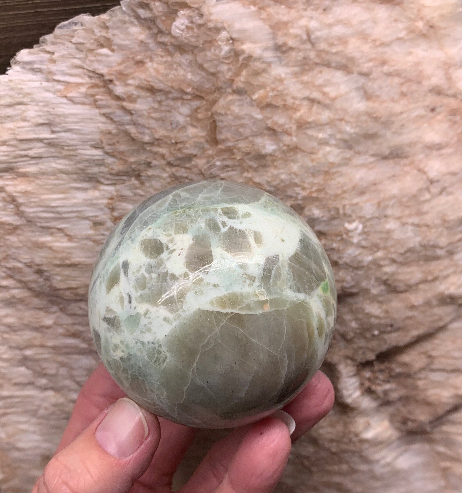 Green Moonstone Sphere Stone SPH0393 Etsy