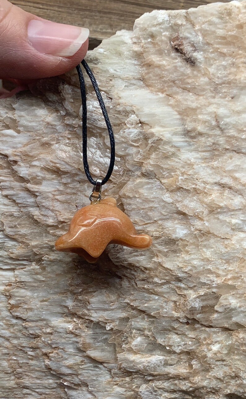 Dolphin Necklace Orange Jasper NCK-0895