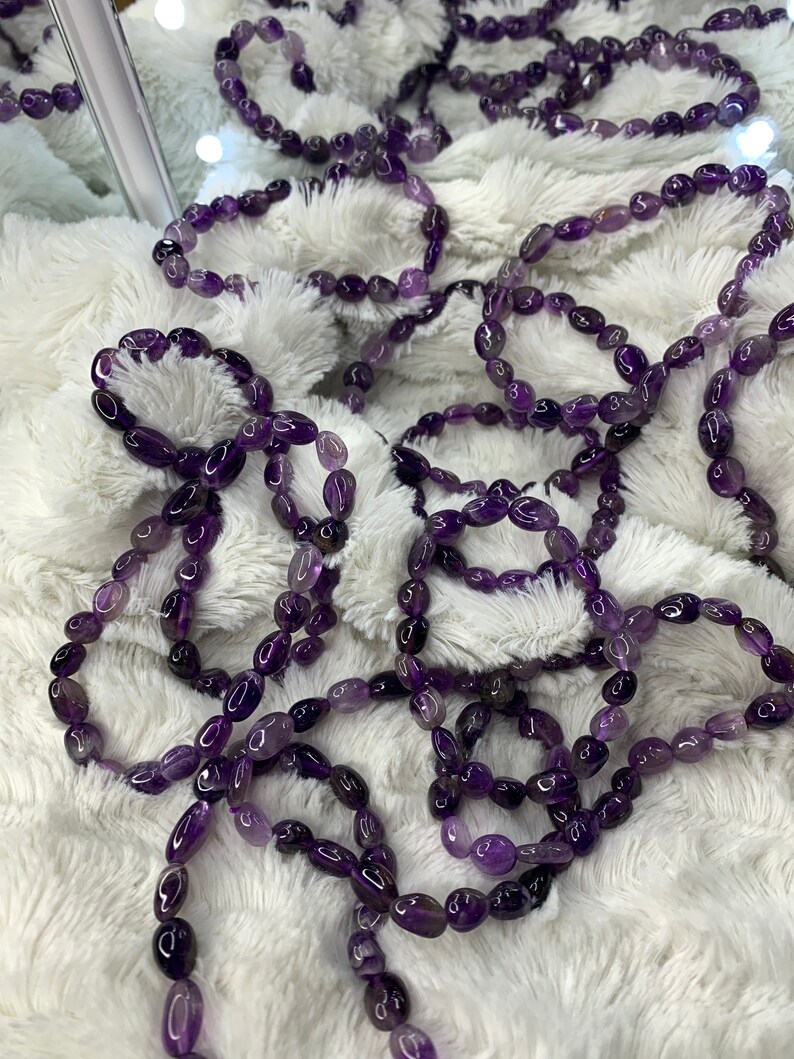 Amethyst Pebble Bracelet BRC-0021