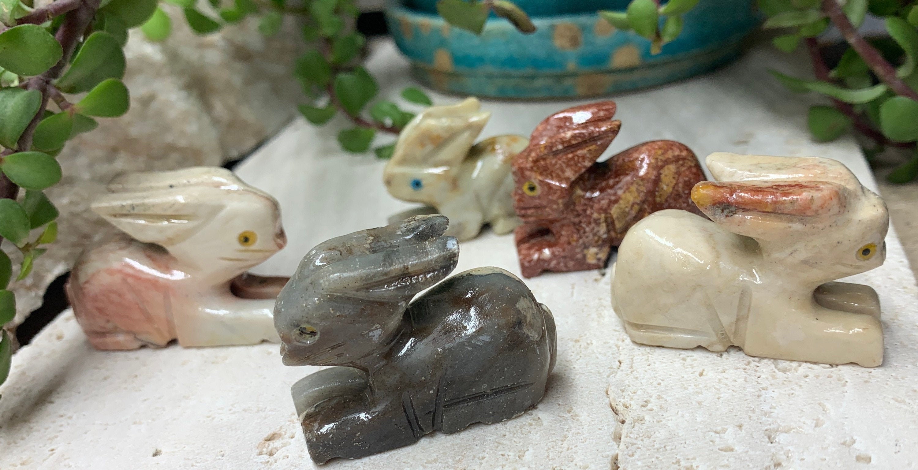 Rabbit Carved Soapstone Animal Approx. 1 5/8 BIN1018 Etsy
