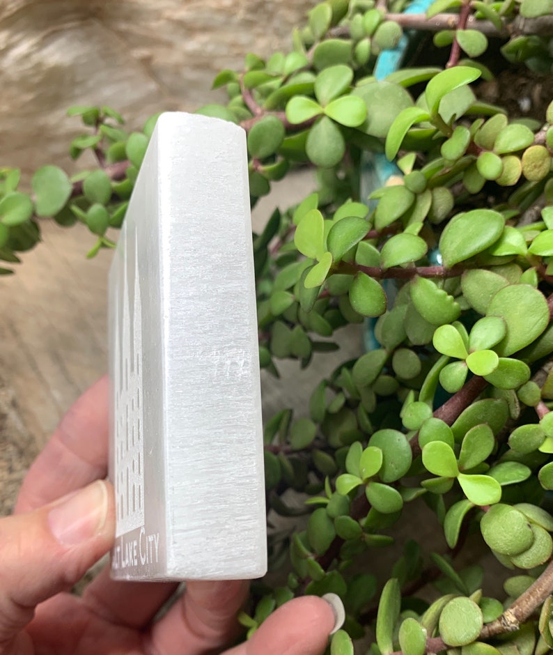 Salt Lake City Temple Etched Selenite SEI-0210
