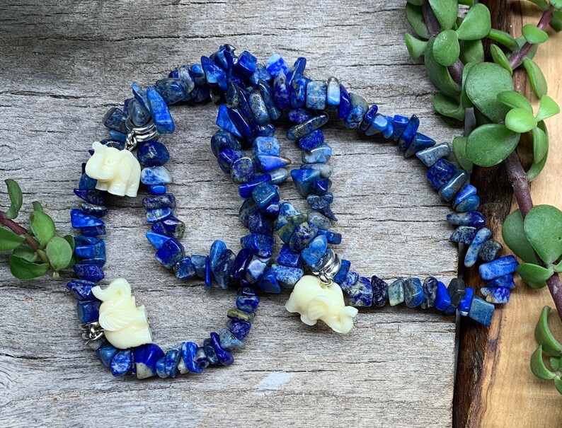 Lapis Lazuli Elephant Bracelet BRC-0121