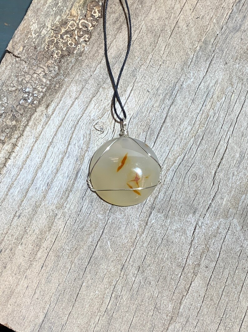 Carnelian Wire Wrapped Necklace NCK-0117