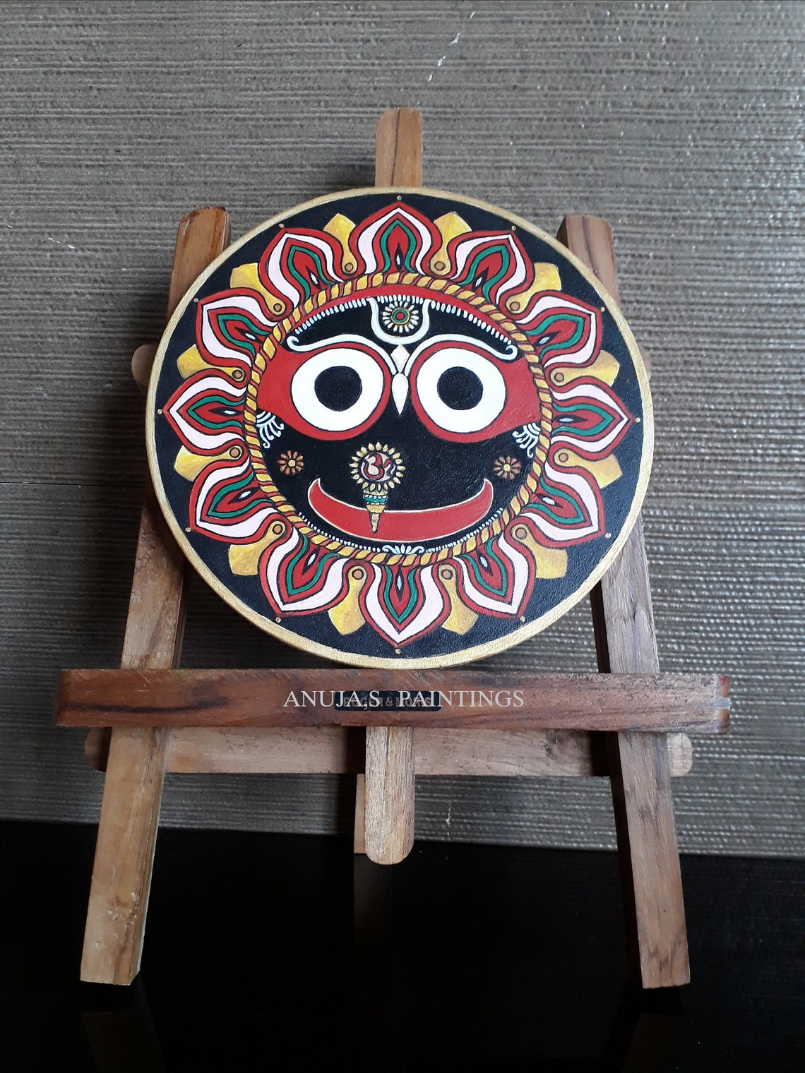 Lord Jagannath, Pattachitra Art, on 100 Handpainted Acrylic on Wood