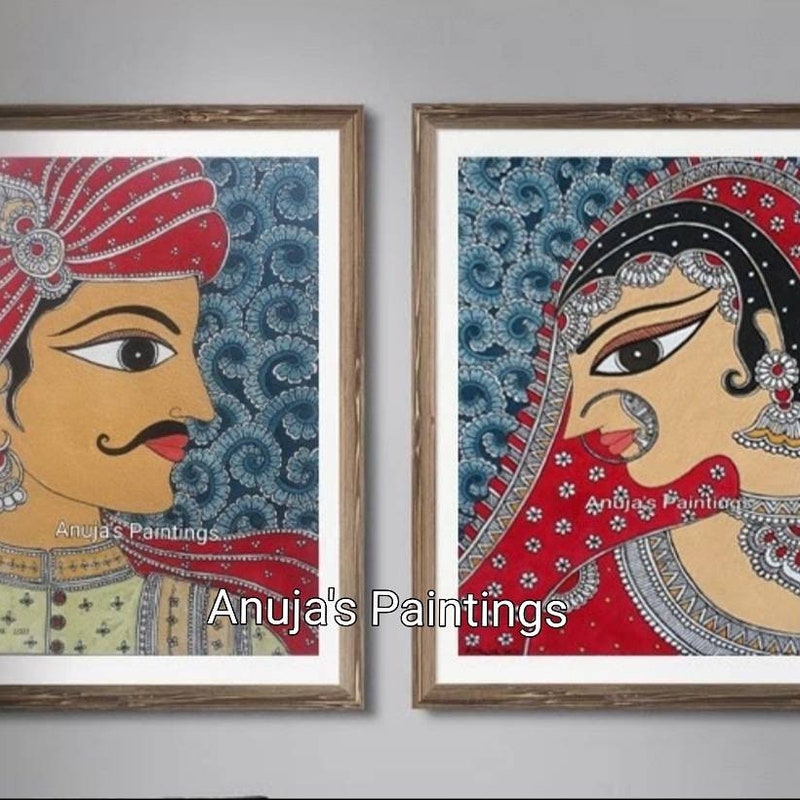 madhubani painting shawl