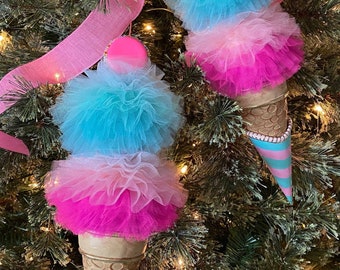 Fake Ice Cream Large Ornament