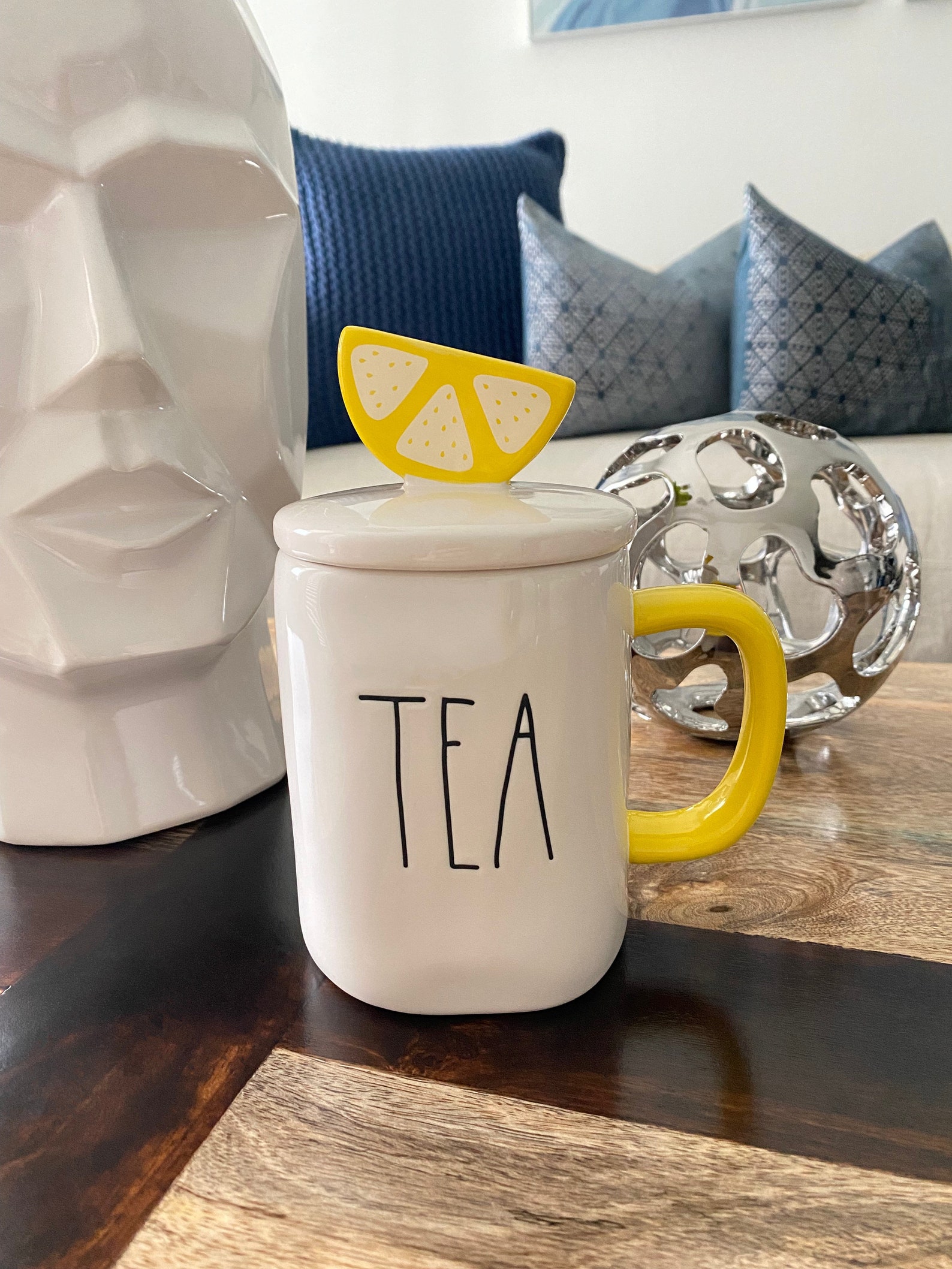 Rae Dunn Tea Mug with Lemon Topper | Etsy