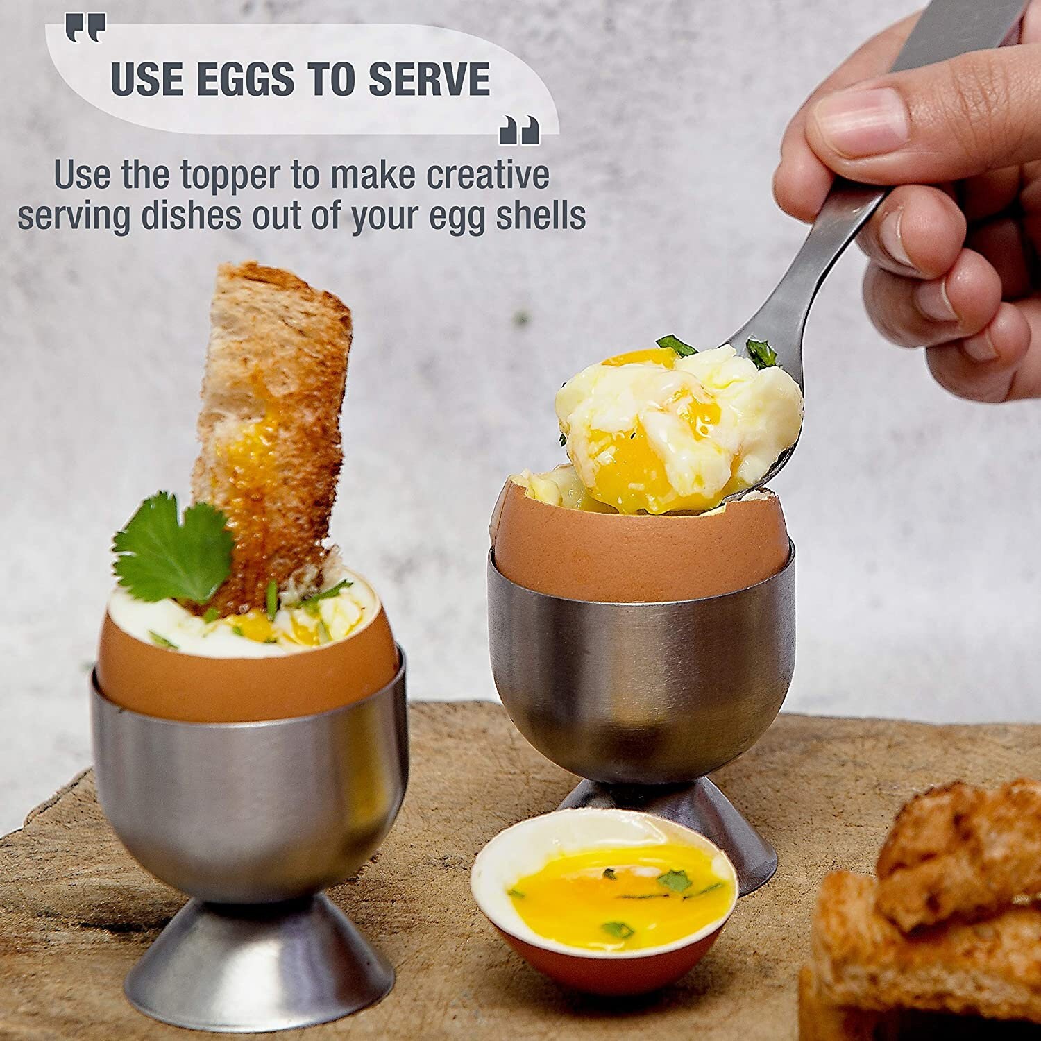 Double Egg Cracker Topper Set Soft Hard Boiled Eggs Separator Etsy