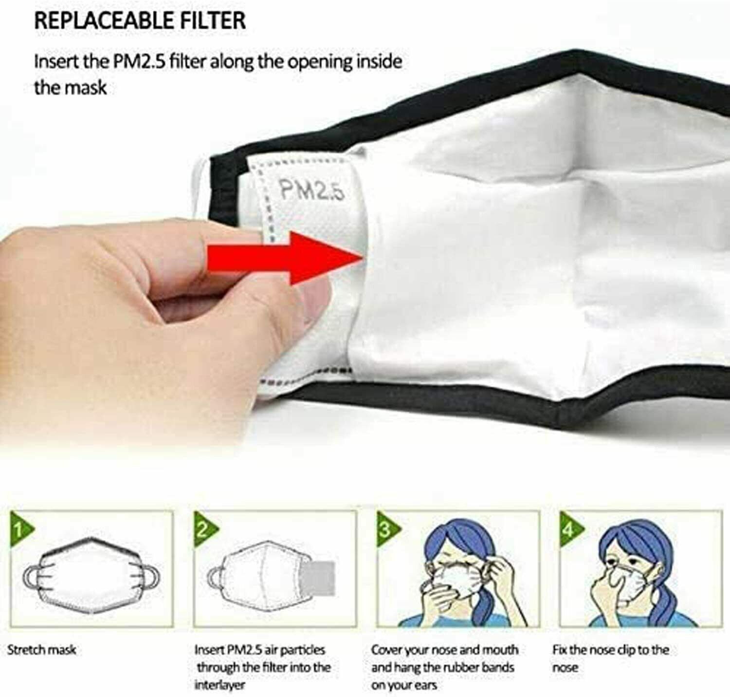 Filters For Face Mask Cover 20/50/100 Pack Masks Filter Etsy