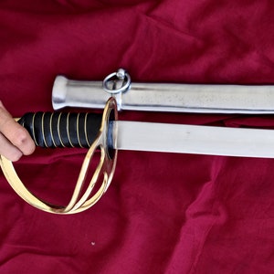 Vintage Steel Craft American Cavalry Officer's Sword With Steel Scabbard.