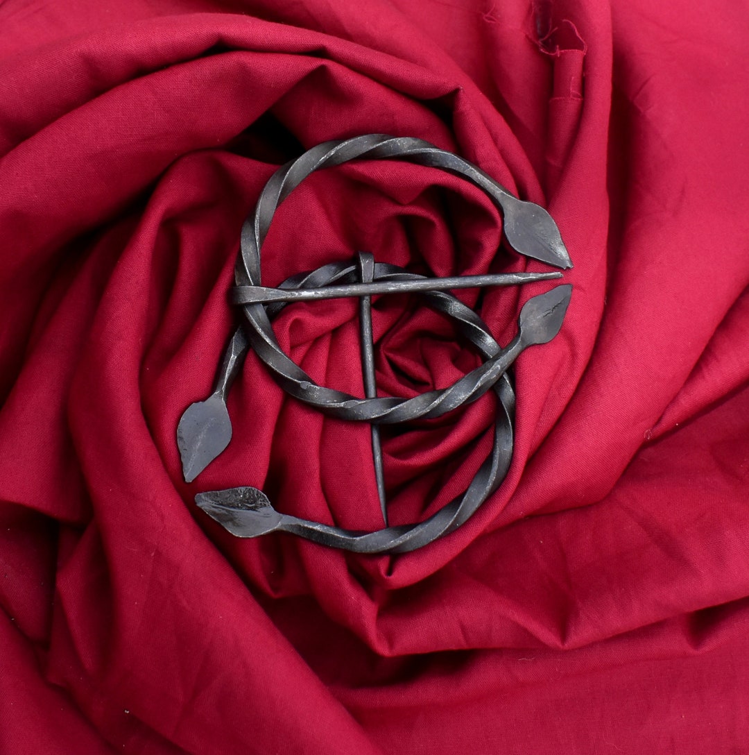 Set of 2 Hand Forged Viking Leaf Design Brooch. for Men/women. - Etsy