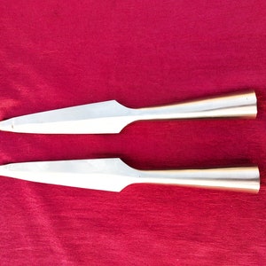 Hand Forged Re-Enactment Viking Full Tang Blunt Spearhead (Set of 2 )