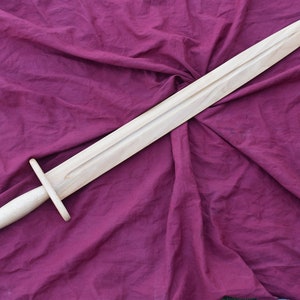 Handcrafted Medieval Knight Wooden Practice Sword - Perfect for Training and Cosplay.