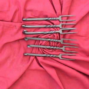 Hand Forged Medieval Cutlery Fork Set Of 6