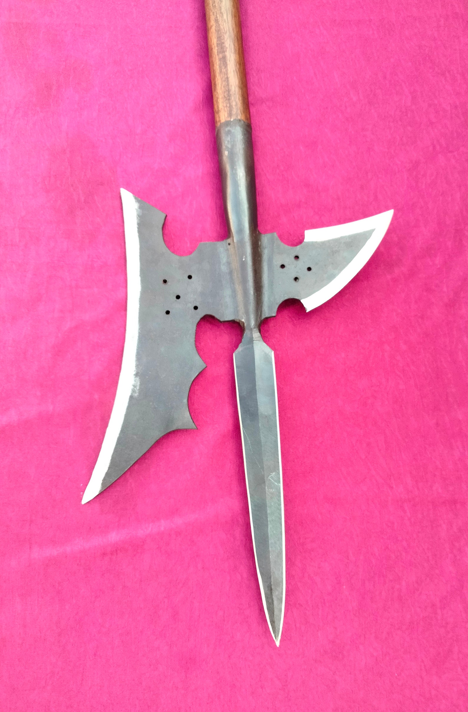 Antique Hand forged Viking  European Knights Halberd  With 