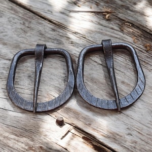 Pack Of 2 Hand Forged Medieval Iron Belt Buckle.