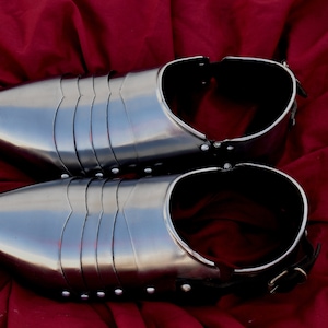 Medieval Steel Sabaton with Shoes Combo Pair Armor for Cosplay, Sca, Larp Armor, Battle Boots pair Armor Best Gift For Christmas, New Year