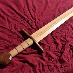 Medieval Viking Handcrafted Wooden Knight Templar Practice Training-Cosplay Purpose Sword.