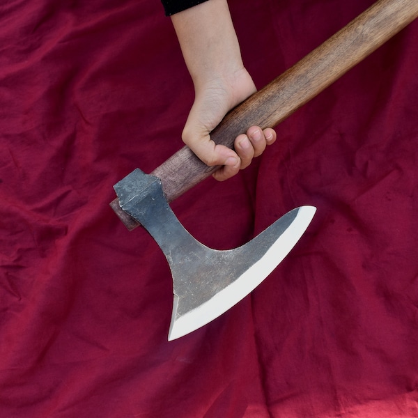 Hand forged Viking axe Head beard head high carbon steel Axe With Handle.