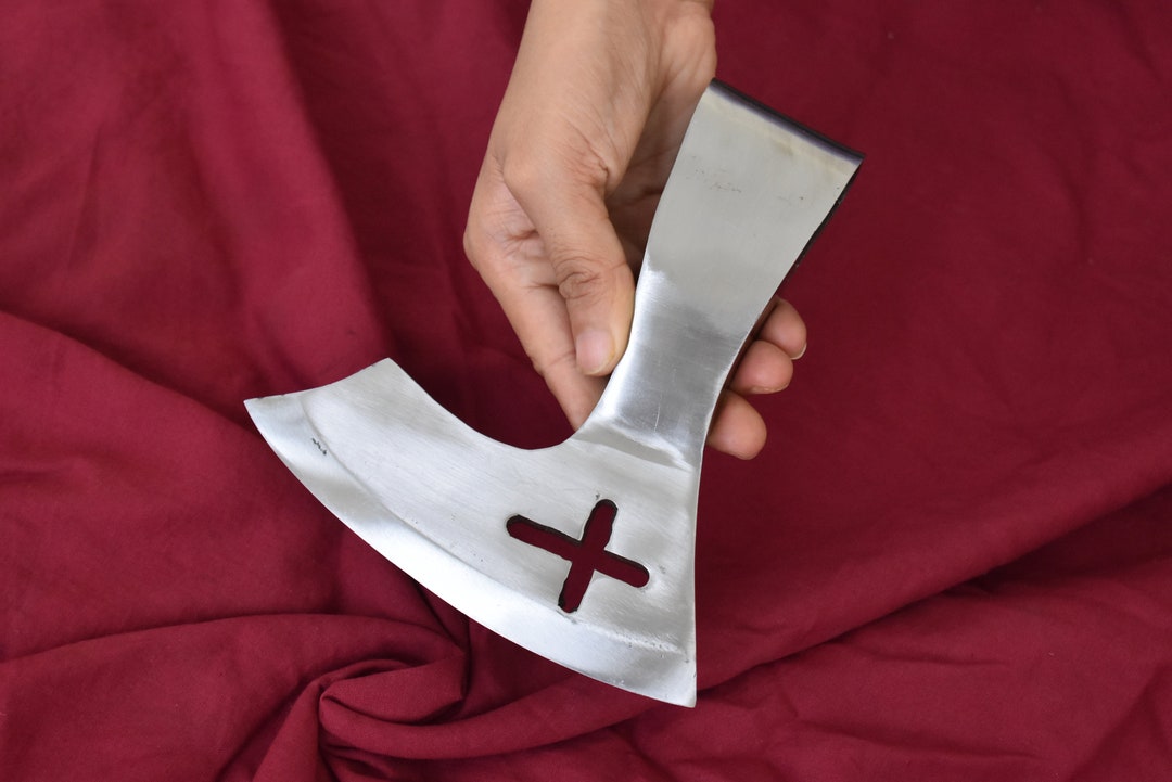 Tête De Hache Viking Médiévale Forgée Main, Acier Carbone, Reproduction Pour Combat