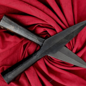 Hand Forged Medieval Viking Iron 8&#39;&#39; Spearhead high carbon steel Spearhead (Set Of 2 )