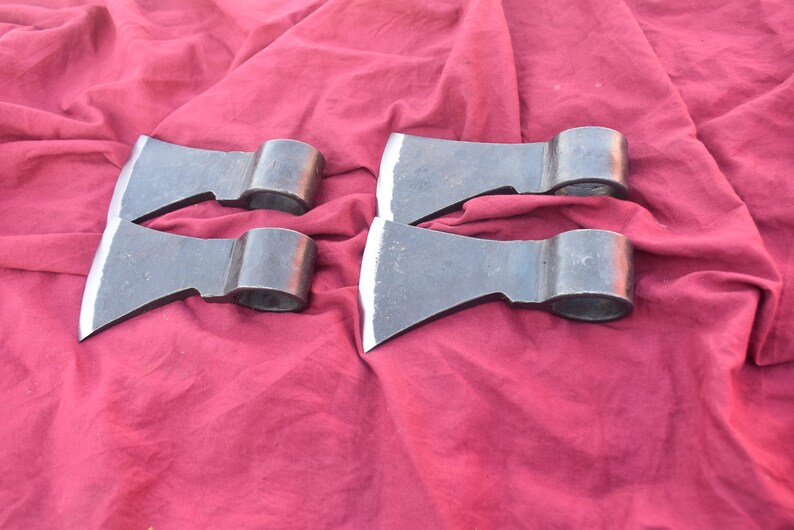 Hand-forged Decorative Medieval Axe Head Set of 4 — Viking Style ...