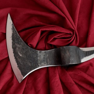 Medieval Viking Battle Axe Blade with Back spike Best Gift For Halloween, Christmas, Hen Party .