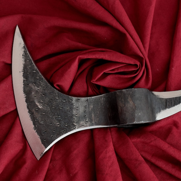 Medieval Viking Battle Axe Blade with Back spike Best Gift For Halloween, Christmas, Hen Party .