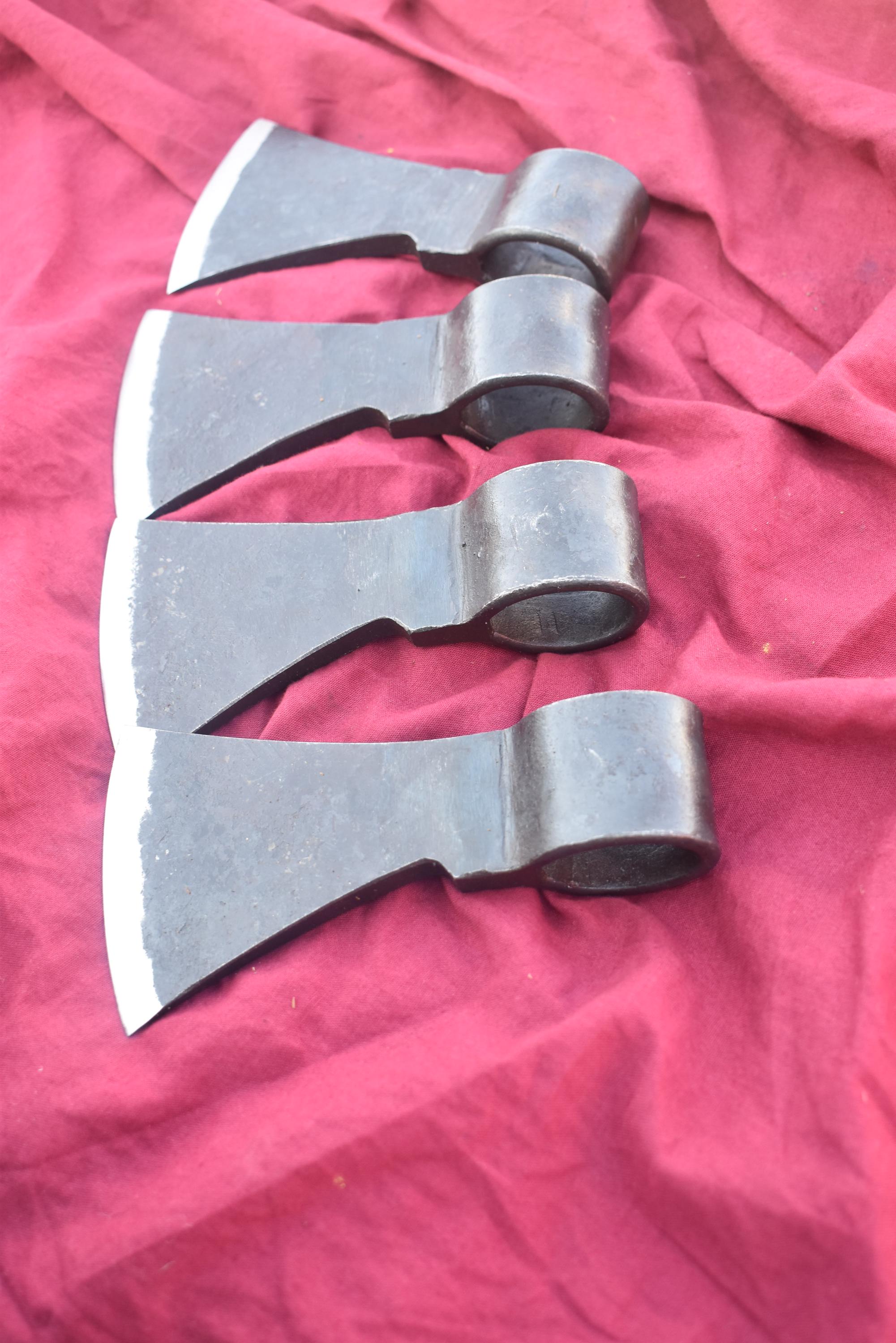 Hand-forged Decorative Medieval Axe Head Set of 4 — Viking Style ...