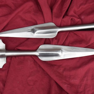 Hand forged Medieval Polish Spearhead Set of 2 Spearhead. Best gift for Halloween, Hen party, Easter.