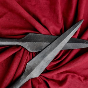 Viking Traders Hand Forged Viking Spearhead Medieval Jawline Spearhead Set of 2