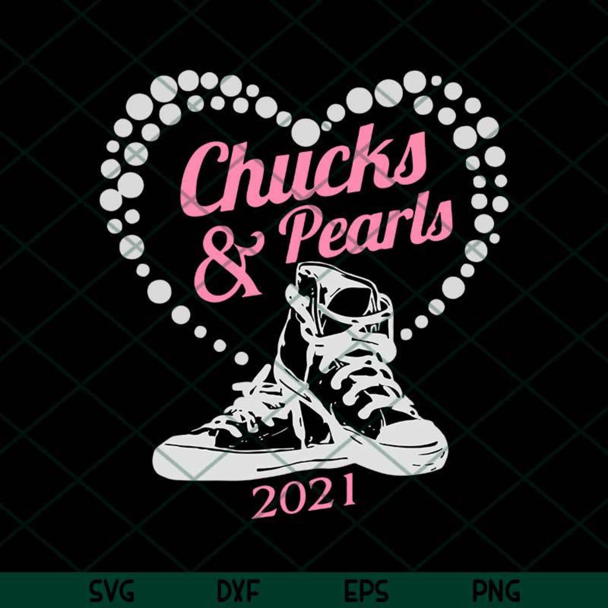 Chucks and Pearls 2021 Svg Png Dxf EpsCut Files Clipart Etsy