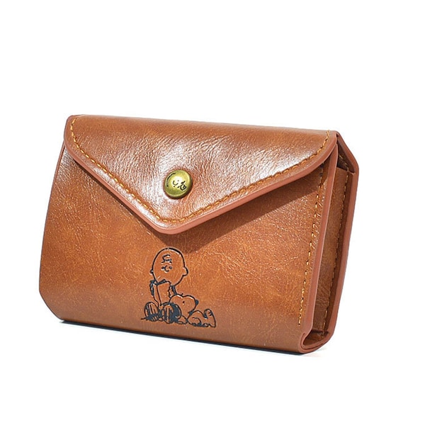 Cute Snoopy Unisex Wallet, Triple Fold PU Leather Wallet, Short Wallet,  Cartoon Wallet, Credit Card Wallet, Mini Wallet ,Mother's Day gift