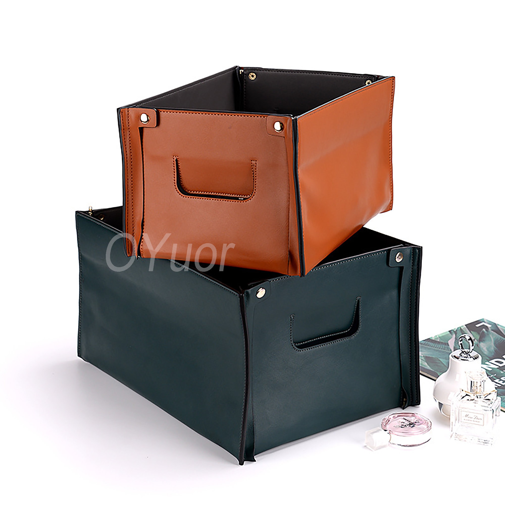 Foldable Storage Box Leather Storage Home Storage Box Etsy