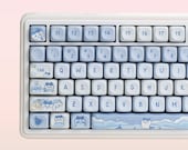 132keys Chiikawa Keycap Set, Pink Keycaps, MOA Profile
