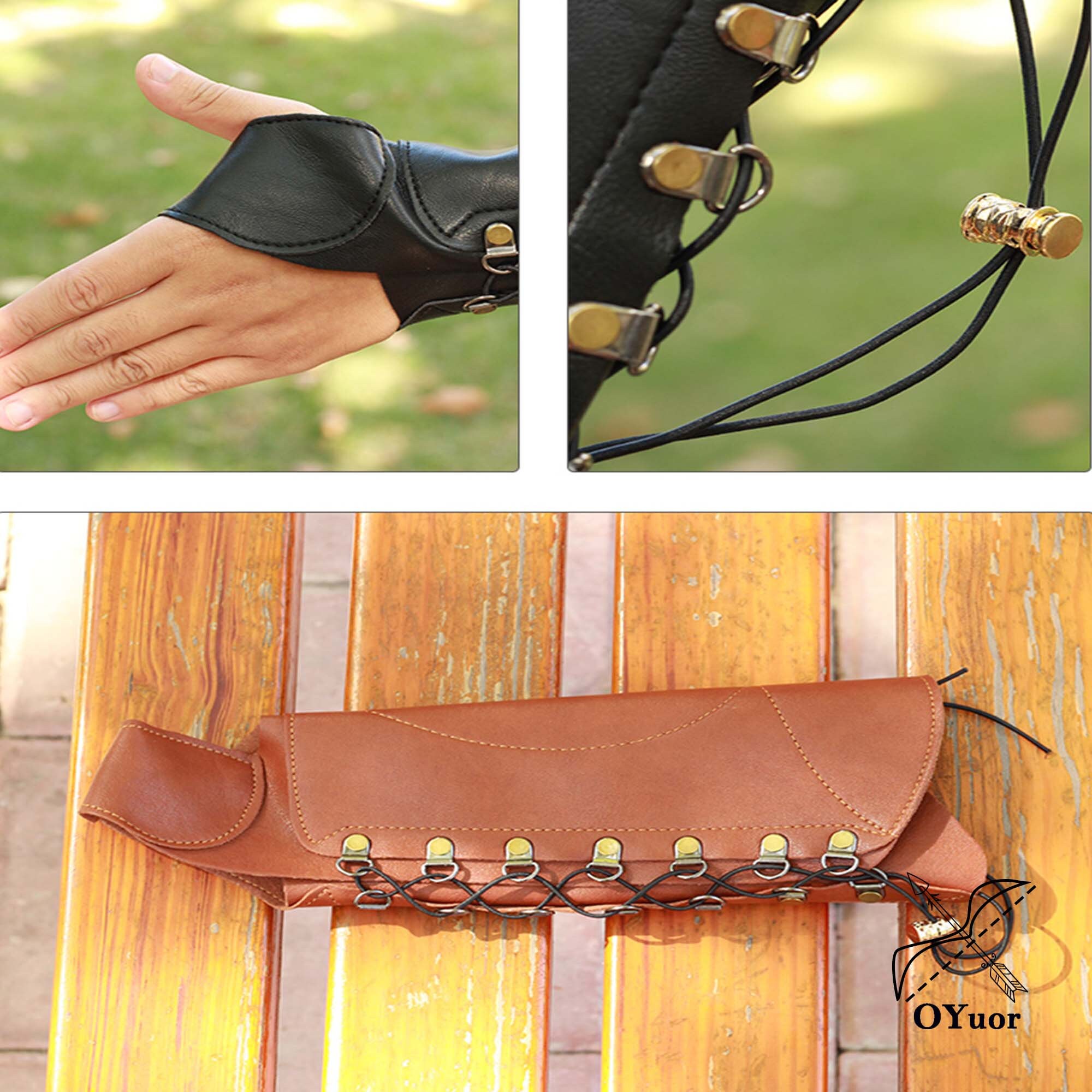 Bow Hand Shooting Glove Leather Arm Guards Bow And Arrow Etsy