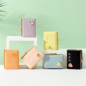 Cute Folding Women's Wallet, PU Cartoon Mini Creative Wallet, Kawaii Small Trifold Wallet, Card Holder, Girls' Wallet With ID Window, Gifts