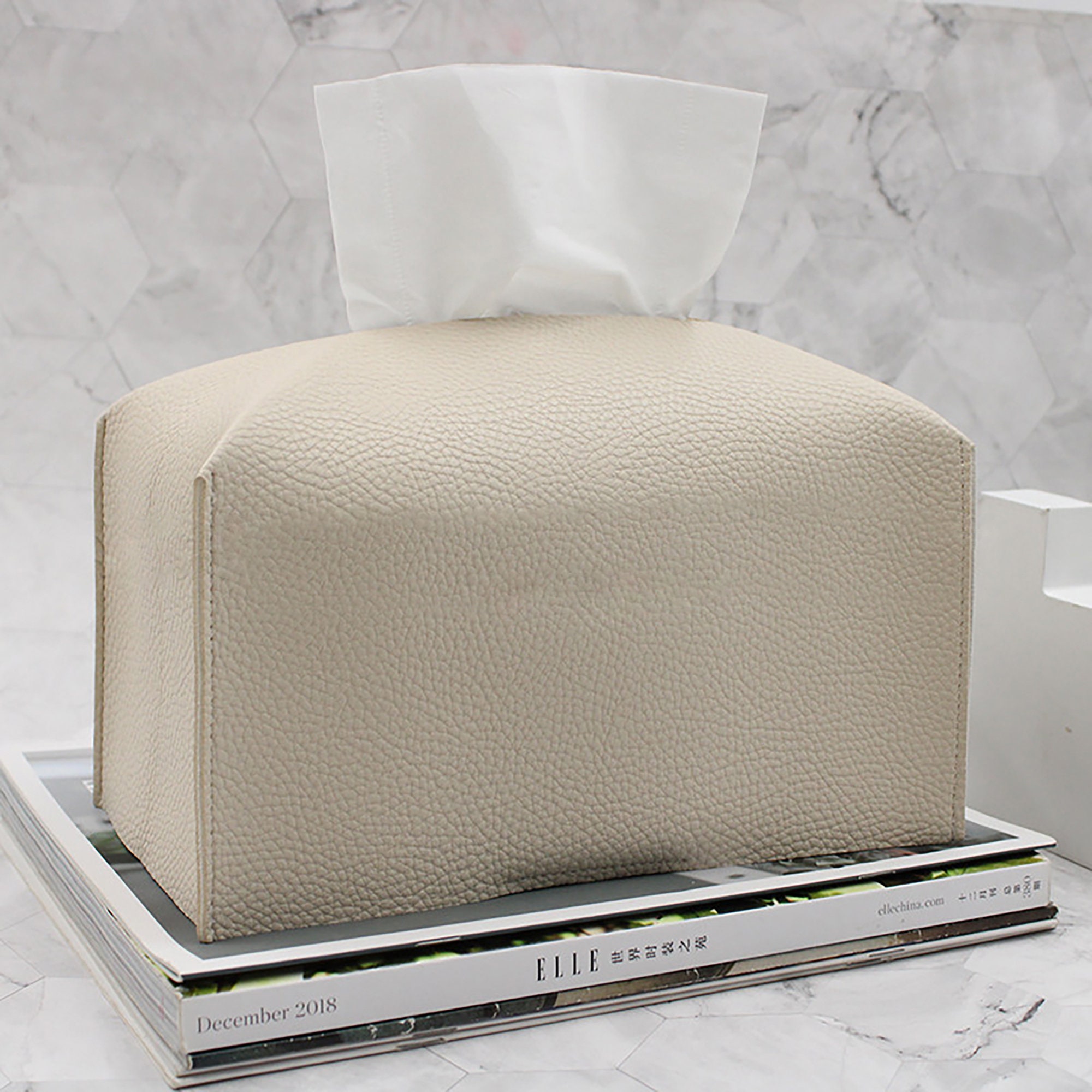 Custodia Portafazzoletti Decorativa Creative Scents, Forma Quadrata, Madreperla, Base Scorrevole, Per Scatole Standard, Eleganza Per Bagno E Soggiorno - 3