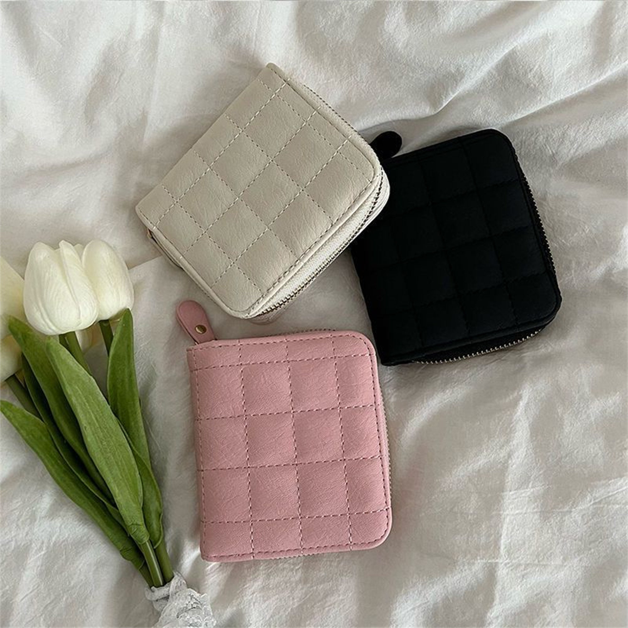 PU Leather Bifold Wallet Coin Purse Soft Stylish Credit Pass Case  Card-Holder for Boy Girl Men Woman Money Storage