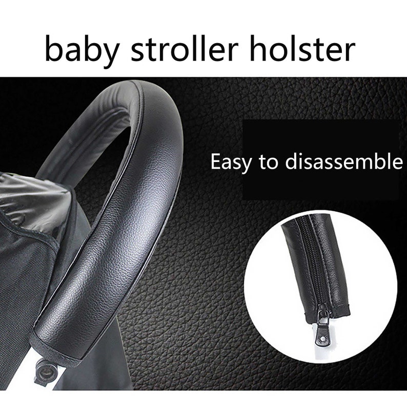 Leather Handlebar Cover, Baby Stroller Leather Cover, Baby Stroller