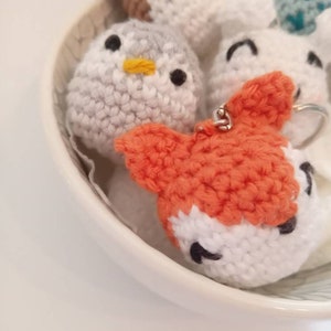 Keychain fox penguin whale deer koala animals pendant for keys bags and much more gift idea small animals forest animals wool handmade