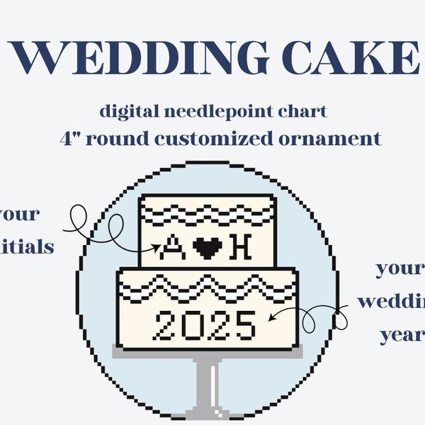 Tableau de broderie numérique personnalisé ornement de mariage