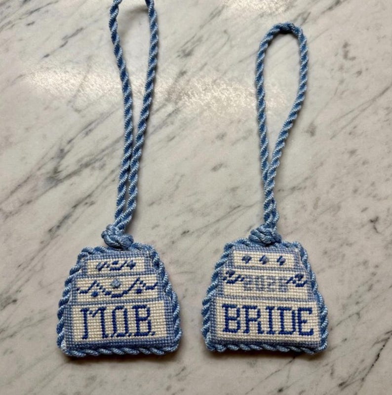 Bride Bag Charm Digital Needlepoint Chart - 18 Mesh image 4