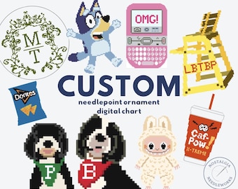 Gráfico de adornos de bordado digital personalizado