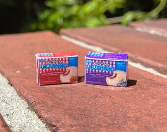 1/12 Scale Handmade Miniature Dollhouse Set of 2 Boxes of Miniature PB&J Sandwiches