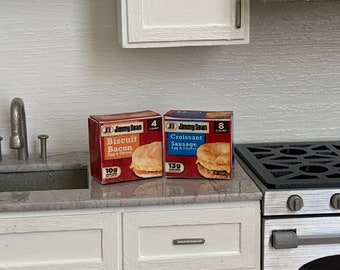 1/12 Scale Handmade Miniature Dollhouse Set of 2 Breakfast Sandwiches