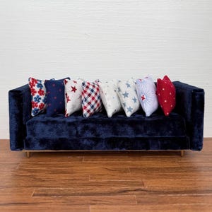 2025 Patriotic Collection: 1/12 Scale Miniature Dollhouse Pillow